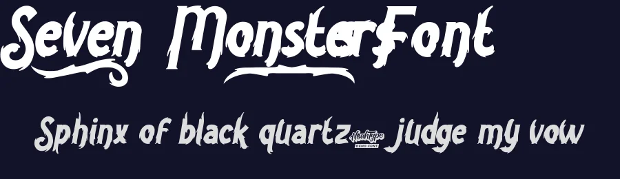 Seven Monsters Font by noahtype — Decorative Font — thumbnail 2