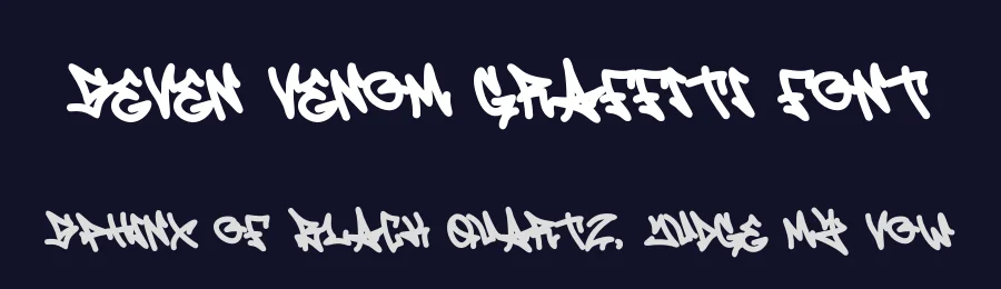 Seven Venom Graffiti Font by Cikareotype Studio — Display Font — thumbnail 2