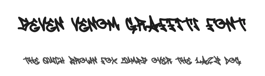 Seven Venom Graffiti Font by Cikareotype Studio — Display Font