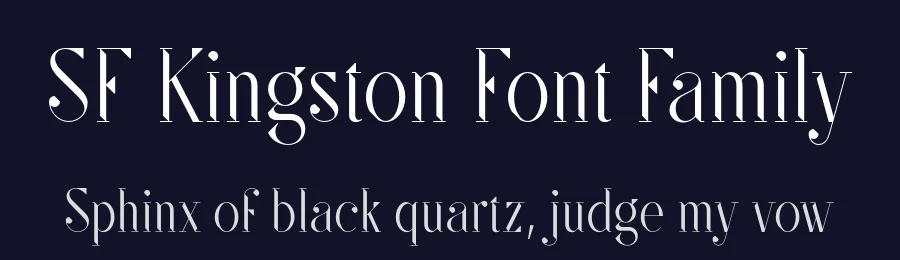 SF Kingston Font Family by Anthony James — Serif Font — thumbnail 2