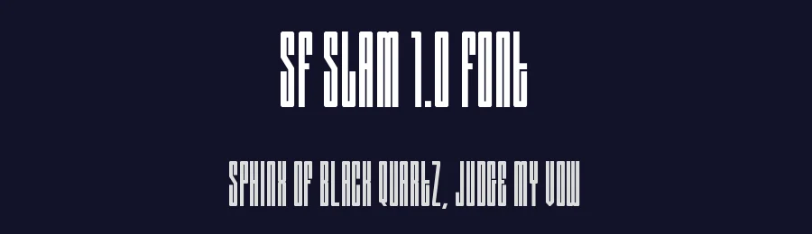 SF SLAM 1.0 Font by STUDIO FRAZER 20XX © — Display Font — thumbnail 2