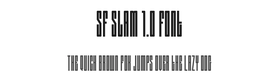 SF SLAM 1.0 Font by STUDIO FRAZER 20XX © — Display Font