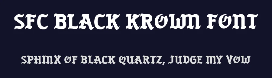 SFC Black Krown Font by Skilline Supply Co. — Display Font — thumbnail 2