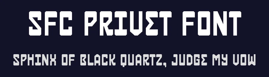 SFC Privet Font by Skilline Supply Co. — Display Font — thumbnail 2