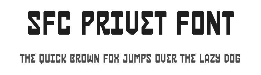 SFC Privet Font by Skilline Supply Co. — Display Font