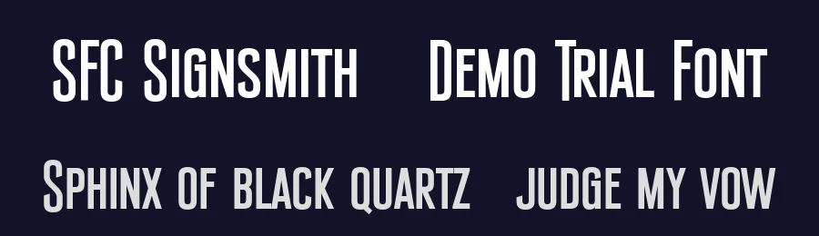 SFC Signsmith – Demo Trial Font by Skilline Fonts — Decorative Font — thumbnail 2