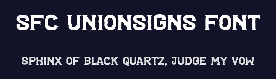 SFC Unionsigns Font by Skilline Supply Co. — Display Font — thumbnail 2