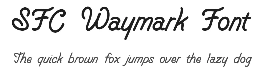 SFC Waymark Font by Skilline Supply Co. β Script Handwritten Font