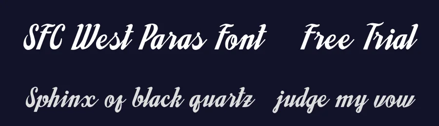 SFC West Paras Font – Free Trial by Skilline Fonts Co. — Decorative Font — thumbnail 2
