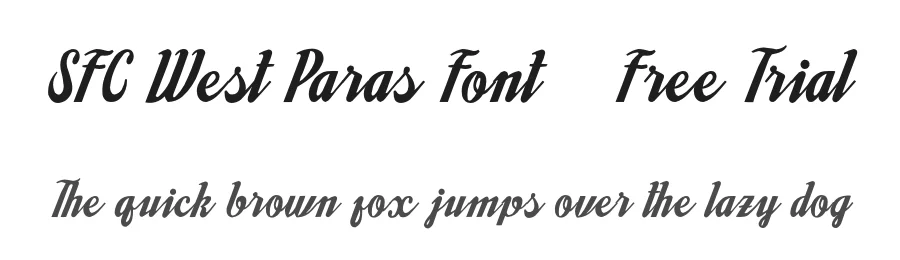SFC West Paras Font – Free Trial by Skilline Fonts Co. — Decorative Font