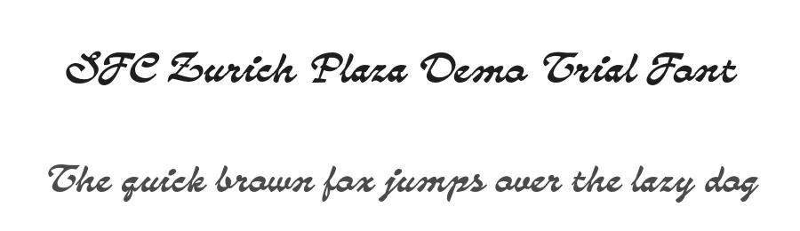 SFC Zurich Plaza Demo Trial Font by Skilline Fonts โ Decorative Font