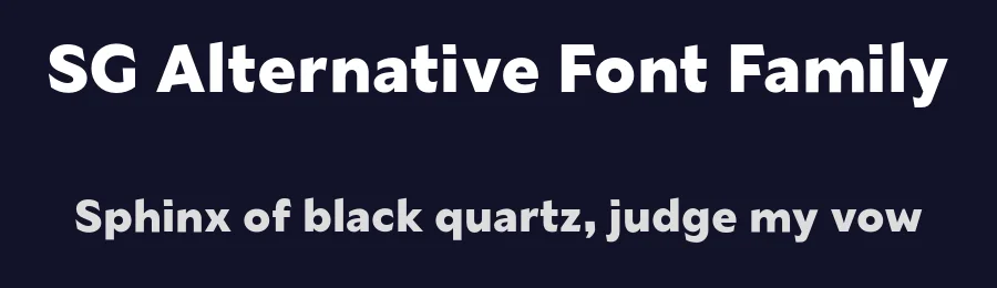 SG Alternative Font Family by Shrenik Ganatra — Sans Serif Font — thumbnail 2