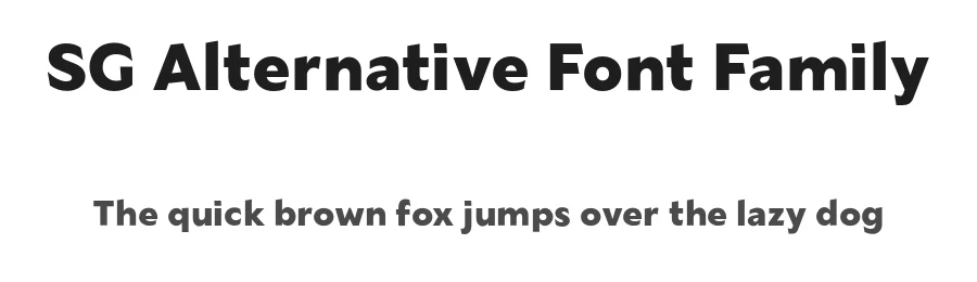SG Alternative Font Family by Shrenik Ganatra — Sans Serif Font
