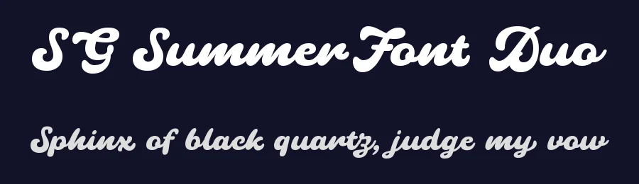 SG Summer Font Duo by Studio Gulden — Script Handwritten Font — thumbnail 2