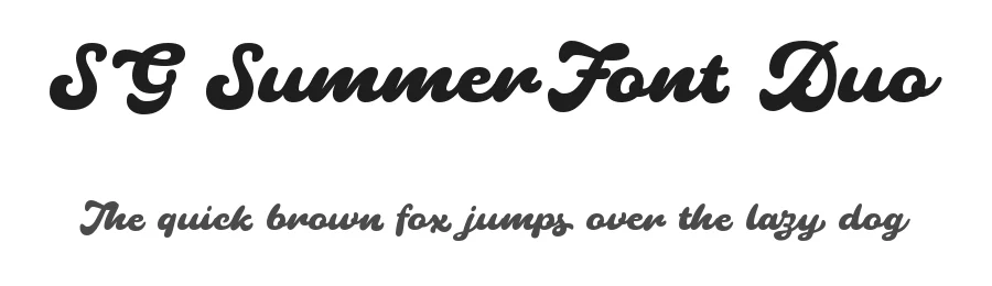 SG Summer Font Duo by Studio Gulden — Script Handwritten Font