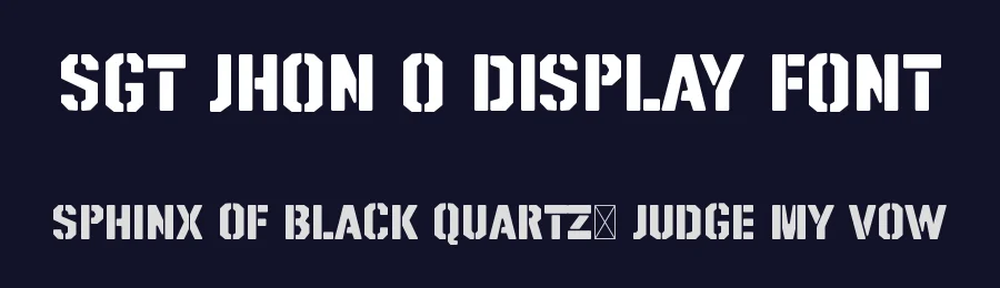 SGT Jhon O Display Font by Tokokoo Studio — Display Font — thumbnail 2
