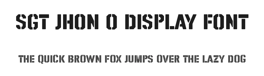 SGT Jhon O Display Font by Tokokoo Studio — Display Font