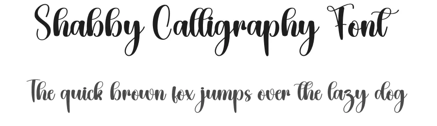 Shabby Calligraphy Font by creativeletter — Script Handwritten Font