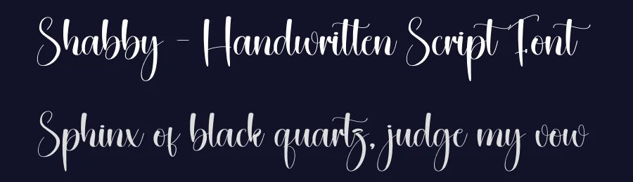 Shabby – Handwritten Script Font by creativeletter — Script Handwritten Font — thumbnail 2