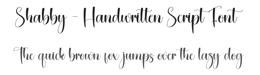 Shabby – Handwritten Script Font by creativeletter — Script Handwritten Font