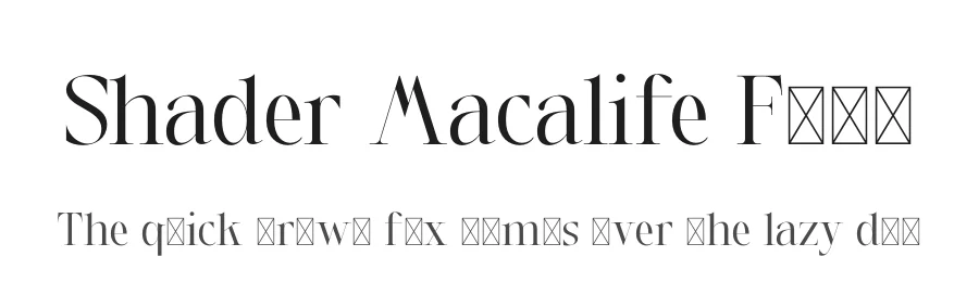 Shader Macalife Font by didiksaputra — Serif Font