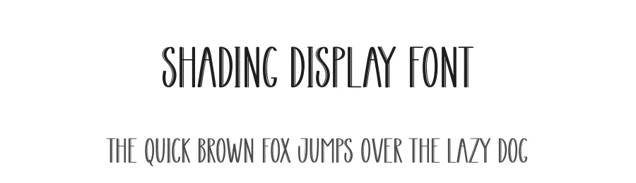 Shading Display Font by creativeletter — Display Font