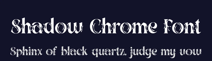 Shadow Chrome Font by alit design — Display Font — thumbnail 2