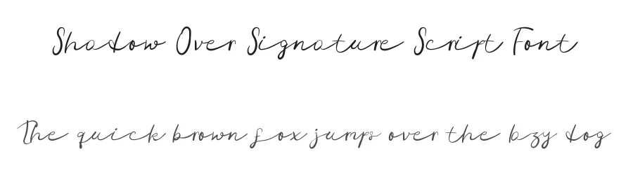 Shadow Over Signature Script Font by edricstudio — Script Handwritten Font