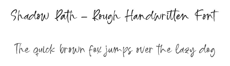 Shadow Path – Rough Handwritten Font by letterenastudios — Script Handwritten Font