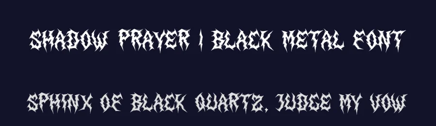 Shadow Prayer | Black Metal Font by Denustudios — Blackletter Font — thumbnail 2