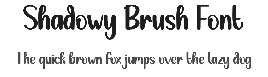 Shadowy Brush Font by andikastudio β Display Font