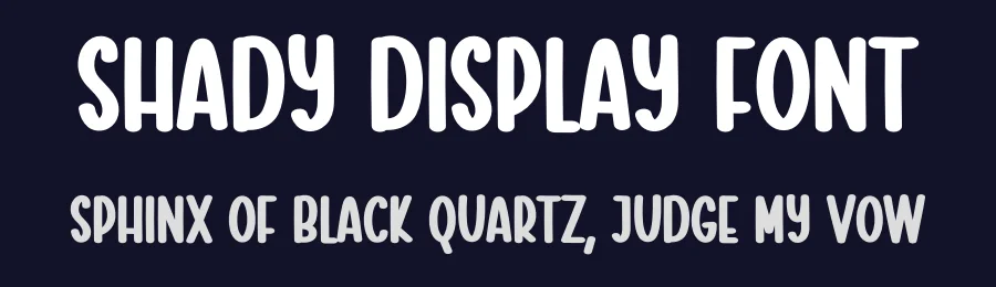 Shady Display Font by creativeletter — Display Font — thumbnail 2