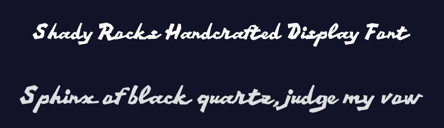 Shady Rocks Handcrafted Display Font by Littlehand — Decorative Font — thumbnail 2