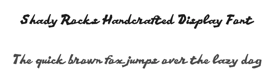 Shady Rocks Handcrafted Display Font by Littlehand — Decorative Font