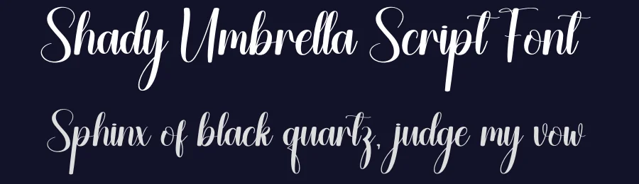 Shady Umbrella Script Font by creativeletter — Script Handwritten Font — thumbnail 2