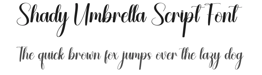 Shady Umbrella Script Font by creativeletter — Script Handwritten Font