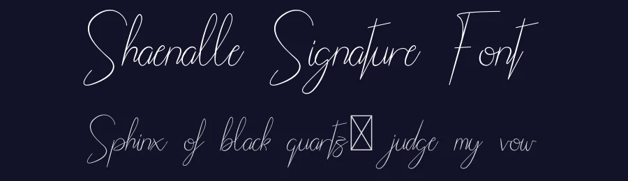 Shaenalle Signature Font by Muhammad Wahyudin — Script Handwritten Font — thumbnail 2