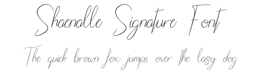 Shaenalle Signature Font by Muhammad Wahyudin — Script Handwritten Font