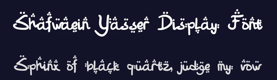 Shafwaein Yasser Display Font by Dhabee — Decorative Font — thumbnail 2