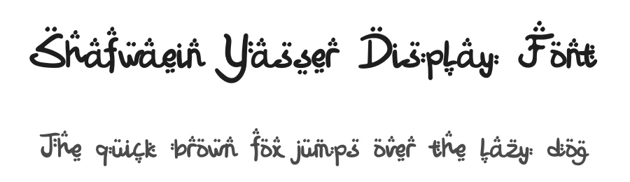 Shafwaein Yasser Display Font by Dhabee — Decorative Font