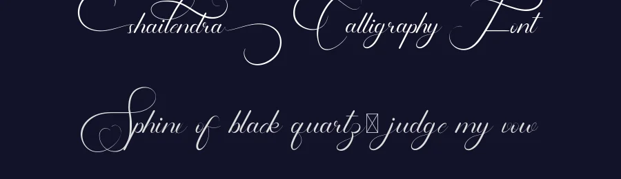 Shailendra Calligraphy Font by CalligraphyFonts.net — Script Handwritten Font — thumbnail 2