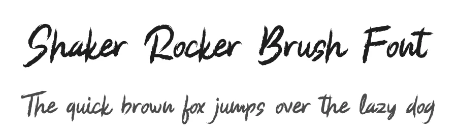 Shaker Rocker Brush Font by tigade-std โ Script Handwritten Font
