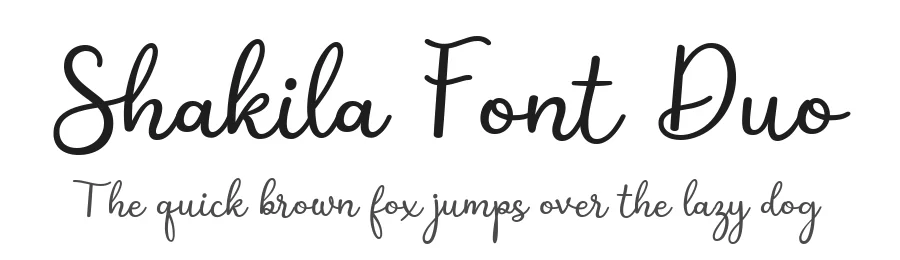 Shakila Font Duo by alifinart — Script Handwritten Font