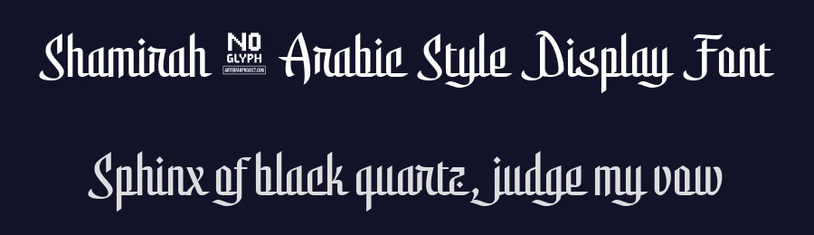 Shamirah – Arabic Style Display Font by Arterfak — Decorative Font — thumbnail 2