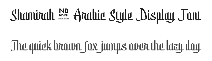 Shamirah – Arabic Style Display Font by Arterfak — Decorative Font