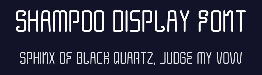 Shampoo Display Font by Alex Banks — Display Font — thumbnail 2