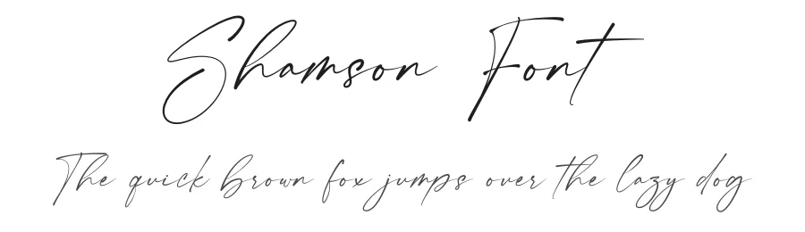 Shamson Font by Rantautype — Script Handwritten Font