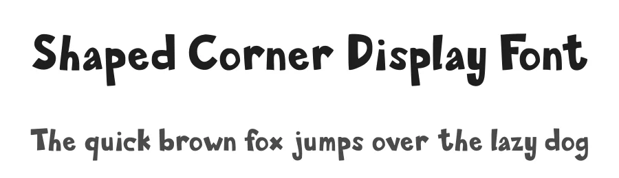 Shaped Corner Display Font by Tosca Digital — Display Font