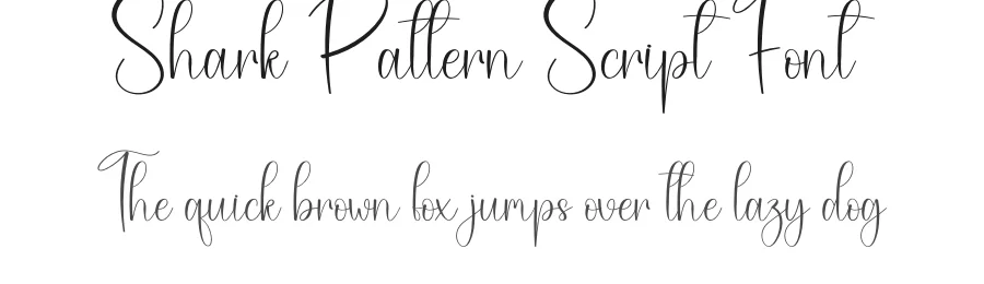 Shark Pattern Script Font by andikastudio — Script Handwritten Font