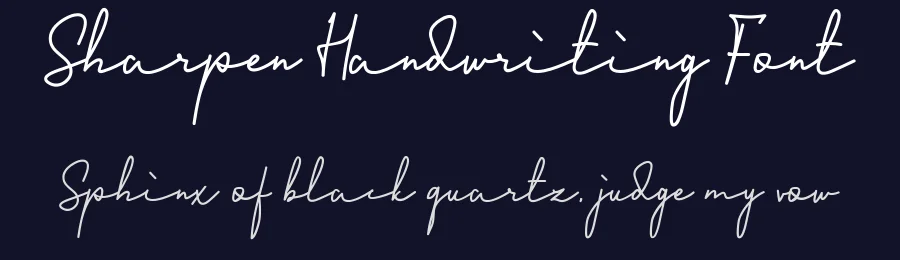 Sharpen Handwriting Font by Hamilton — Script Handwritten Font — thumbnail 2